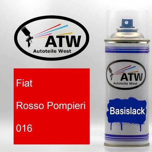 Fiat, Rosso Pompieri, 016: 400ml Sprühdose, von ATW Autoteile West.